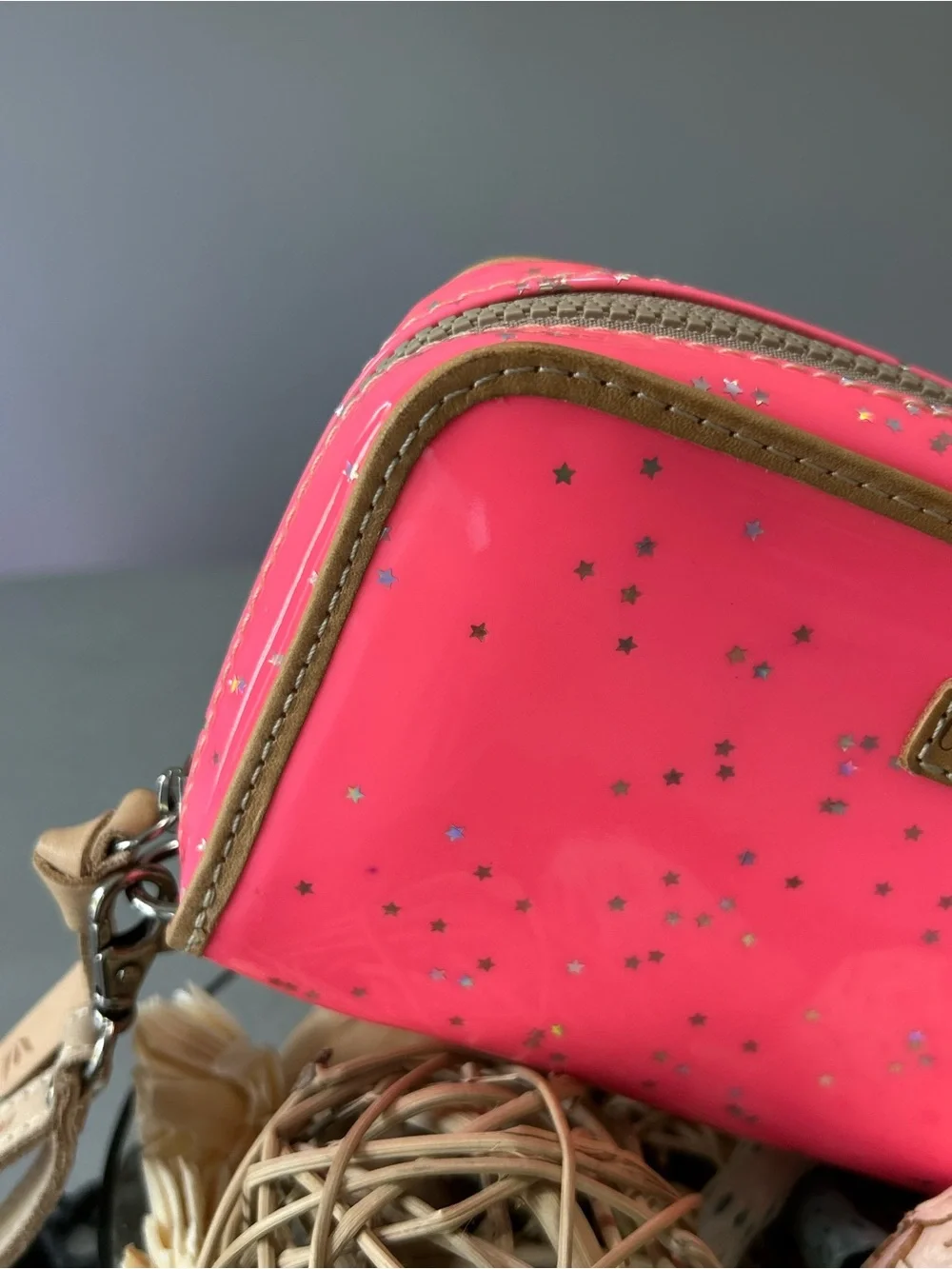 ✨ Consuela Shine Pink with Glitter Stars Wristlet Wallet